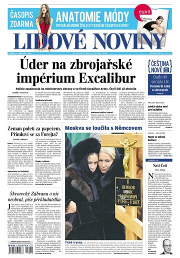 Obálka e-magazínu Lidové noviny 4.3.2015