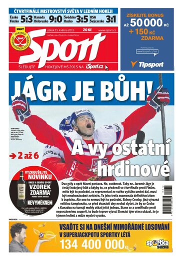 Obálka e-magazínu Sport 15.5.2015