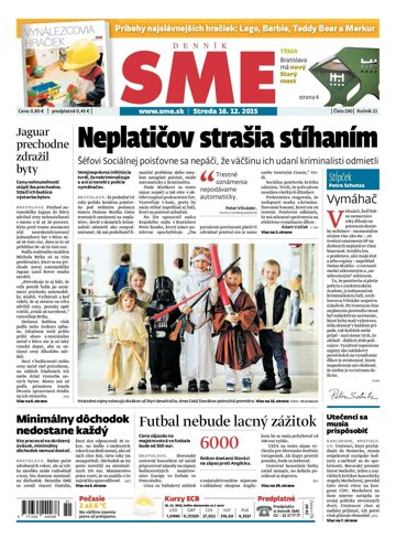 Obálka e-magazínu SME 16.12.2015