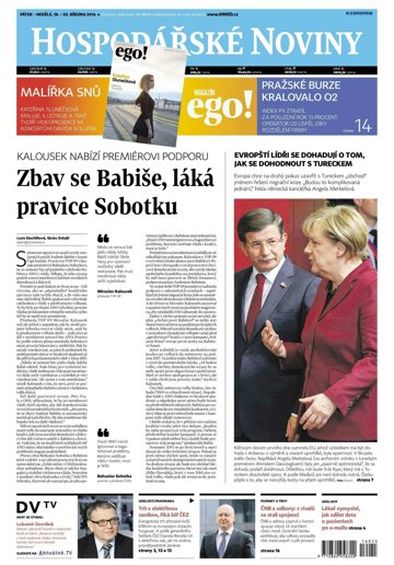 Obálka e-magazínu Hospodářské noviny 055 - 18.3.2016