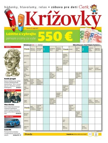 Obálka e-magazínu Krížovky 17. 5. 2017