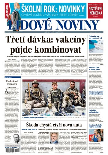 Obálka e-magazínu Lidové noviny 24.8.2021