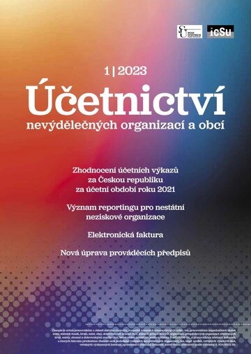 Obálka e-magazínu Účetnictví nevýdělečných organizací a obcí 1/2023