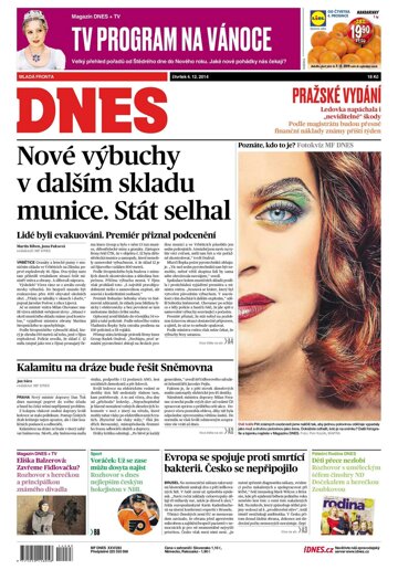 Obálka e-magazínu MF Dnes 4.12.2014