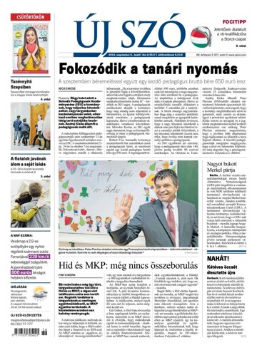 Obálka e-magazínu Új Szó 6.9.2016