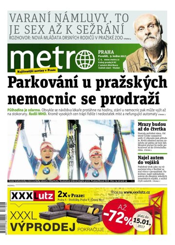 Obálka e-magazínu deník METRO 9.1.2017