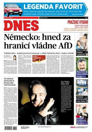 Obálka e-magazínu MF Dnes 26.9.2017