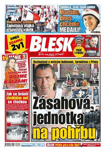 Obálka e-magazínu Blesk 10.2.2018