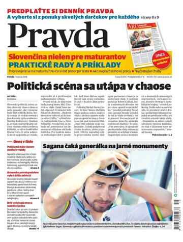 Obálka e-magazínu Pravda 7. 3. 2018