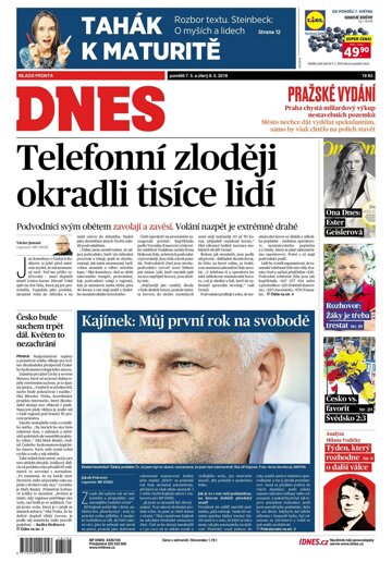 Obálka e-magazínu MF Dnes 7.5.2018