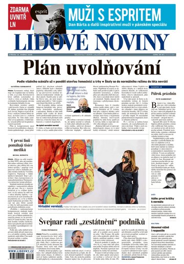 Obálka e-magazínu Lidové noviny 15.4.2020