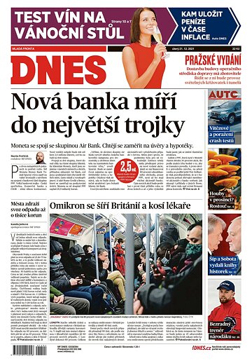 Obálka e-magazínu MF Dnes 21.12.2021