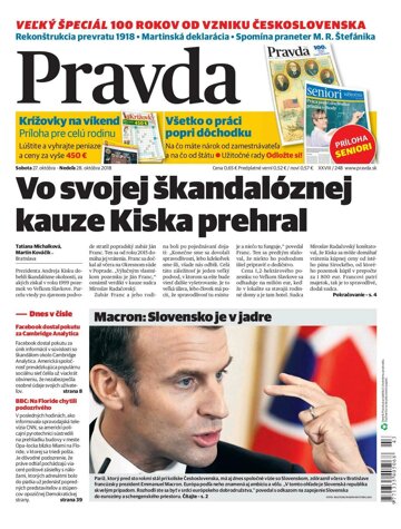 Obálka e-magazínu Pravda 27.10.2018