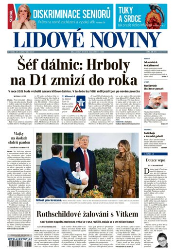 Obálka e-magazínu Lidové noviny 27.11.2019