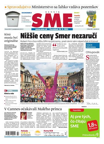 Obálka e-magazínu SME 25.5.2015