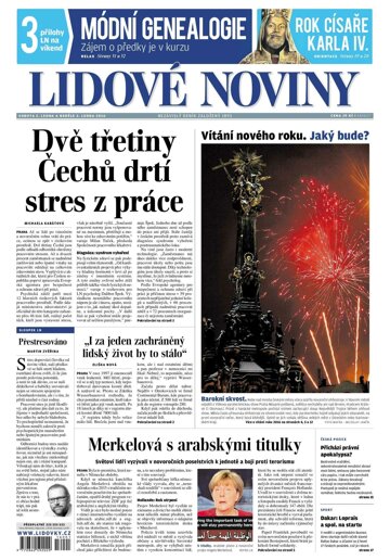 Obálka e-magazínu Lidové noviny 2.1.2016