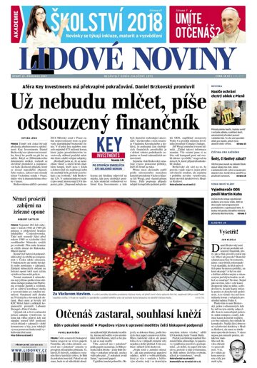 Obálka e-magazínu Lidové noviny 19.12.2017