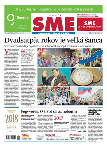 Obálka e-magazínu SME 2.1.2018