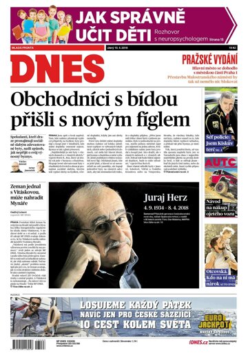 Obálka e-magazínu MF Dnes 10.4.2018