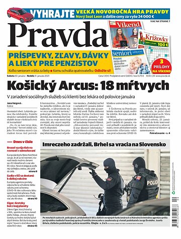 Obálka e-magazínu Pravda 30. 1. 2021