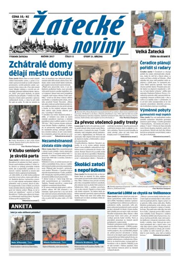 Obálka e-magazínu Žatecké noviny 11/2017