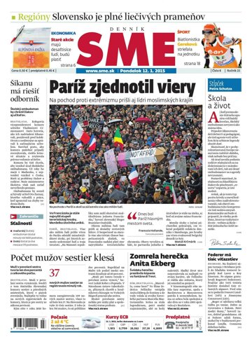 Obálka e-magazínu SME 12.1.2015