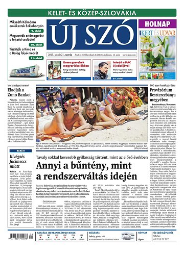 Obálka e-magazínu Új Szó 21.1.2015