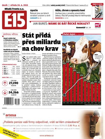 Obálka e-magazínu E15 24.6.2015