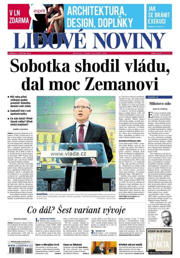 Obálka e-magazínu Lidové noviny 3.5.2017