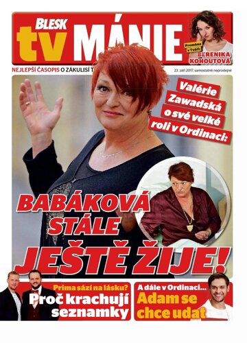 Obálka e-magazínu Blesk Tv manie 23.9.2017