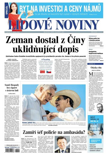 Obálka e-magazínu Lidové noviny 19.4.2018