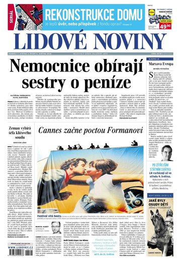 Obálka e-magazínu Lidové noviny 7.5.2018