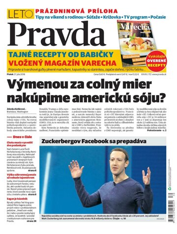 Obálka e-magazínu Pravda 27. 7. 2018