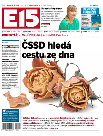 Obálka e-magazínu E15 10.10.2018