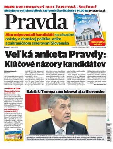 Obálka e-magazínu Pravda 12. 3. 2019