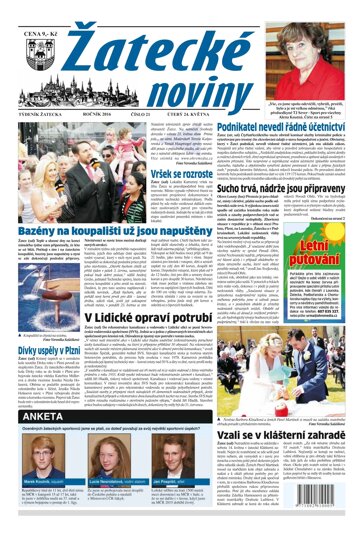 Obálka e-magazínu Žatecké noviny 21/2016