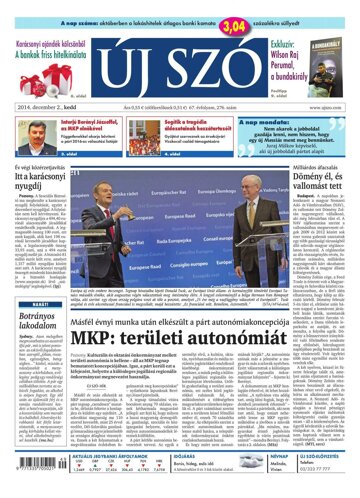 Obálka e-magazínu Új Szó 2.12.2014 - 1