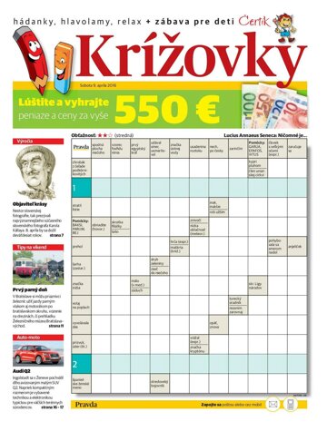 Obálka e-magazínu Krížovky 9.4.2016