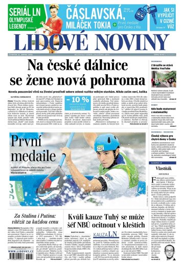 Obálka e-magazínu Lidové noviny 11.8.2016