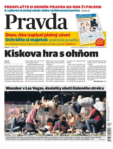 Obálka e-magazínu Pravda 3.10.2017