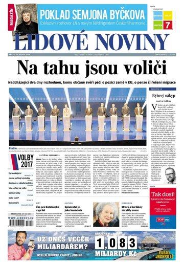 Obálka e-magazínu Lidové noviny 20.10.2017