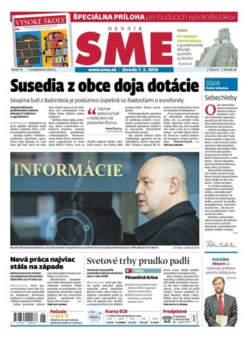 Obálka e-magazínu SME 7.1.2018