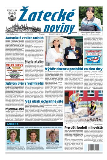 Obálka e-magazínu Žatecké noviny 27/2015