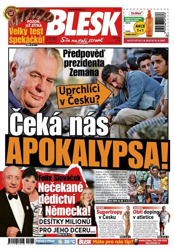 Obálka e-magazínu Blesk 4.8.2015