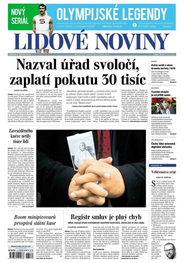 Obálka e-magazínu Lidové noviny 3.8.2016