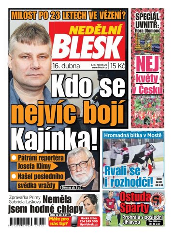 Obálka e-magazínu Nedělní Blesk 16.4.2017