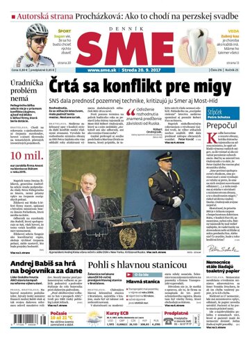 Obálka e-magazínu SME 20.9.2017