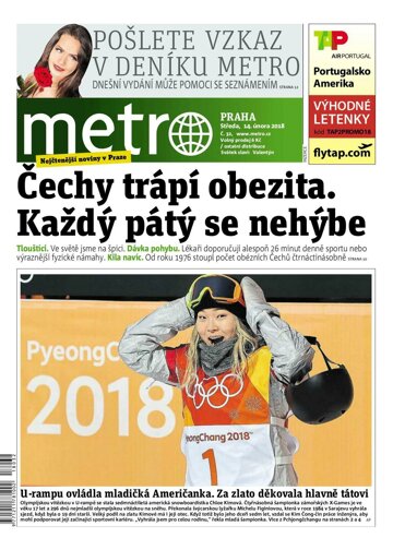 Obálka e-magazínu deník METRO 14.2.2018