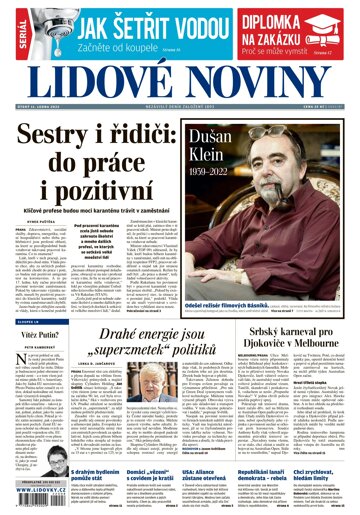 Obálka e-magazínu Lidové noviny 11.1.2022