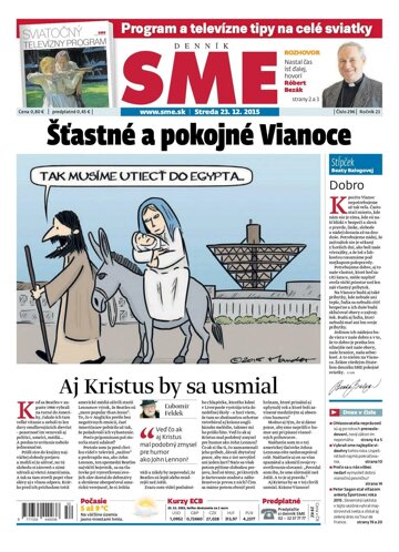 Obálka e-magazínu SME 23.12.2015